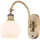 Ballston Athens 1 Light 6 inch Brushed Brass Sconce Wall Light