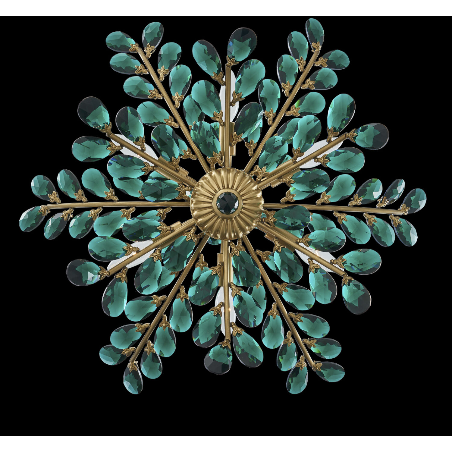 Alloro 6 Light 26 inch True Brass Pendant Ceiling Light