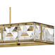 Jolie LED 45.25 inch Heritage Brass Chandelier Ceiling Light, Linear & Oval