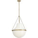 Collins 1 Light 20 inch Heritage Brass Chandelier Ceiling Light