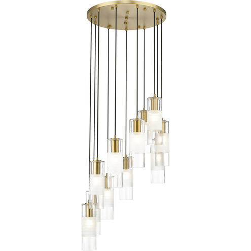 Alton 11 Light 24 inch Modern Gold Chandelier Ceiling Light