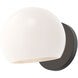 Alora Mood Willow 1 Light 6 inch Matte Black Bath Vanity Light Wall Light in Opal Glass