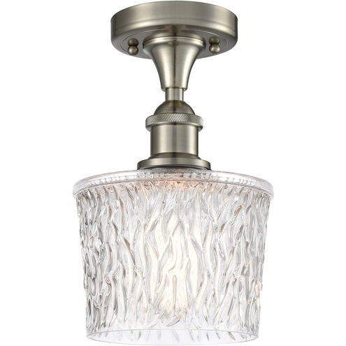 Ballston Niagra 1 Light 7 inch Brushed Satin Nickel Semi-Flush Mount Ceiling Light, Ballston