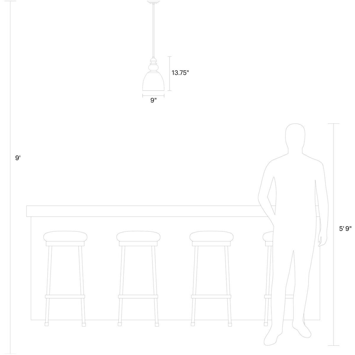 Matrimonio 1 Light 9 inch Driftwood / Dark Weathered Zinc Pendant Ceiling Light