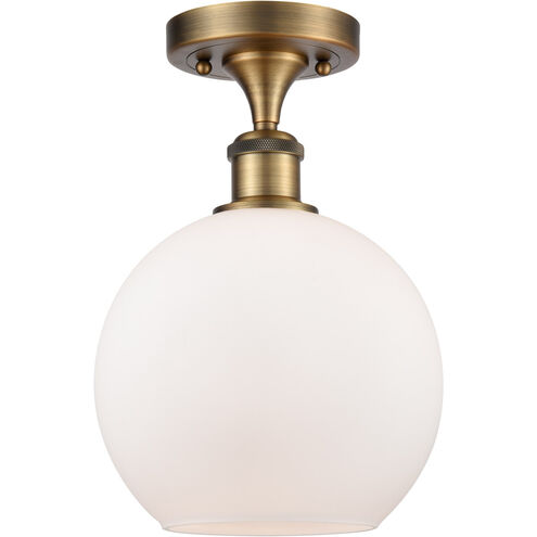 Ballston Athens 1 Light 8 inch Brushed Brass Semi-Flush Mount Ceiling Light