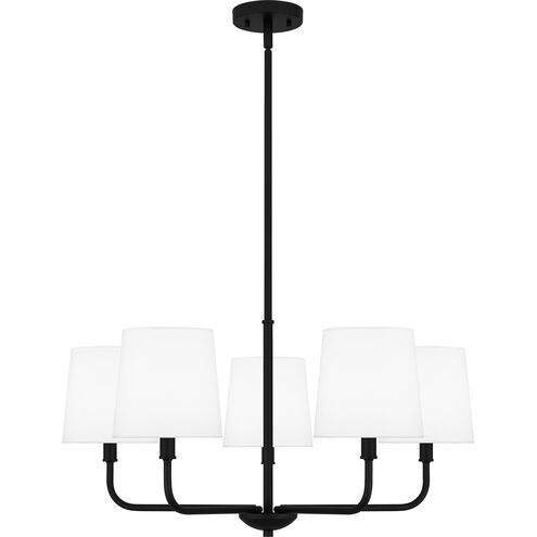 Gallagher 5 Light 28 inch Matte Black Chandelier Ceiling Light