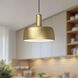 Alora Mood Adriano 1 Light 10.63 inch Brushed Gold Pendant Ceiling Light
