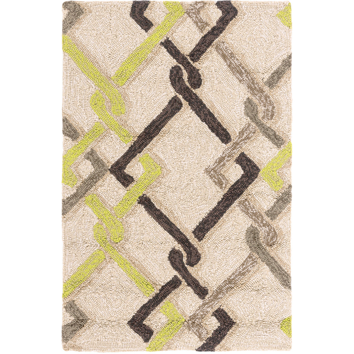 Rain 144 X 108 inch Neutral and Black Outdoor Area Rug, Polypropylene