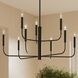 Reines 9 Light 32 inch Matte Black Chandelier Ceiling Light