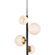 Wells 4 Light 18 inch Black and Brass Pendant Ceiling Light