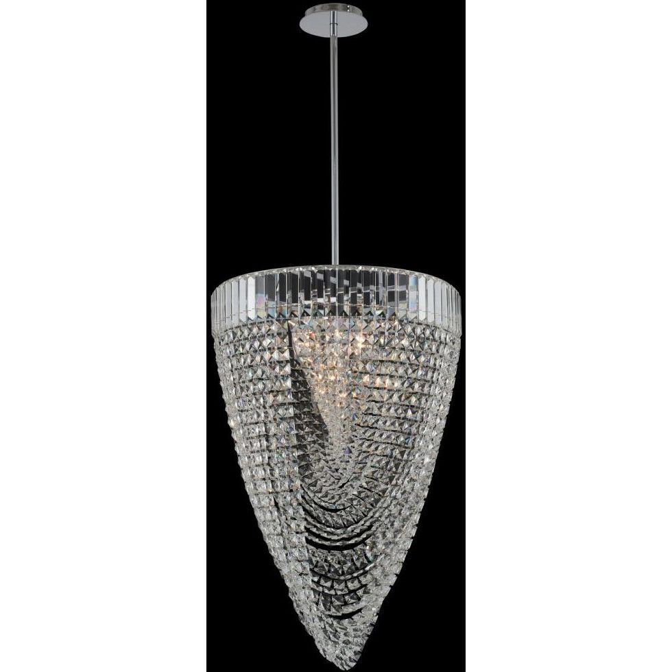 Mira 12 Light 21 inch Chrome Foyer Pendant Ceiling Light