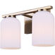 Bram 2 Light 12.5 inch Gold Vanity Fixture Wall Light
