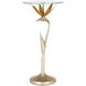 Paradiso 12 inch Contemporary Silver Leaf and Contemporary Gold Leaf and Clear Accent Table
