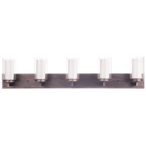 Texture 5 Light 42 inch Natural Iron and Vintage Iron Vanity Light Wall Light