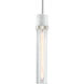 Zigrina 1 Light 5.13 inch Matte White with Polished Nickel Pendant Ceiling Light