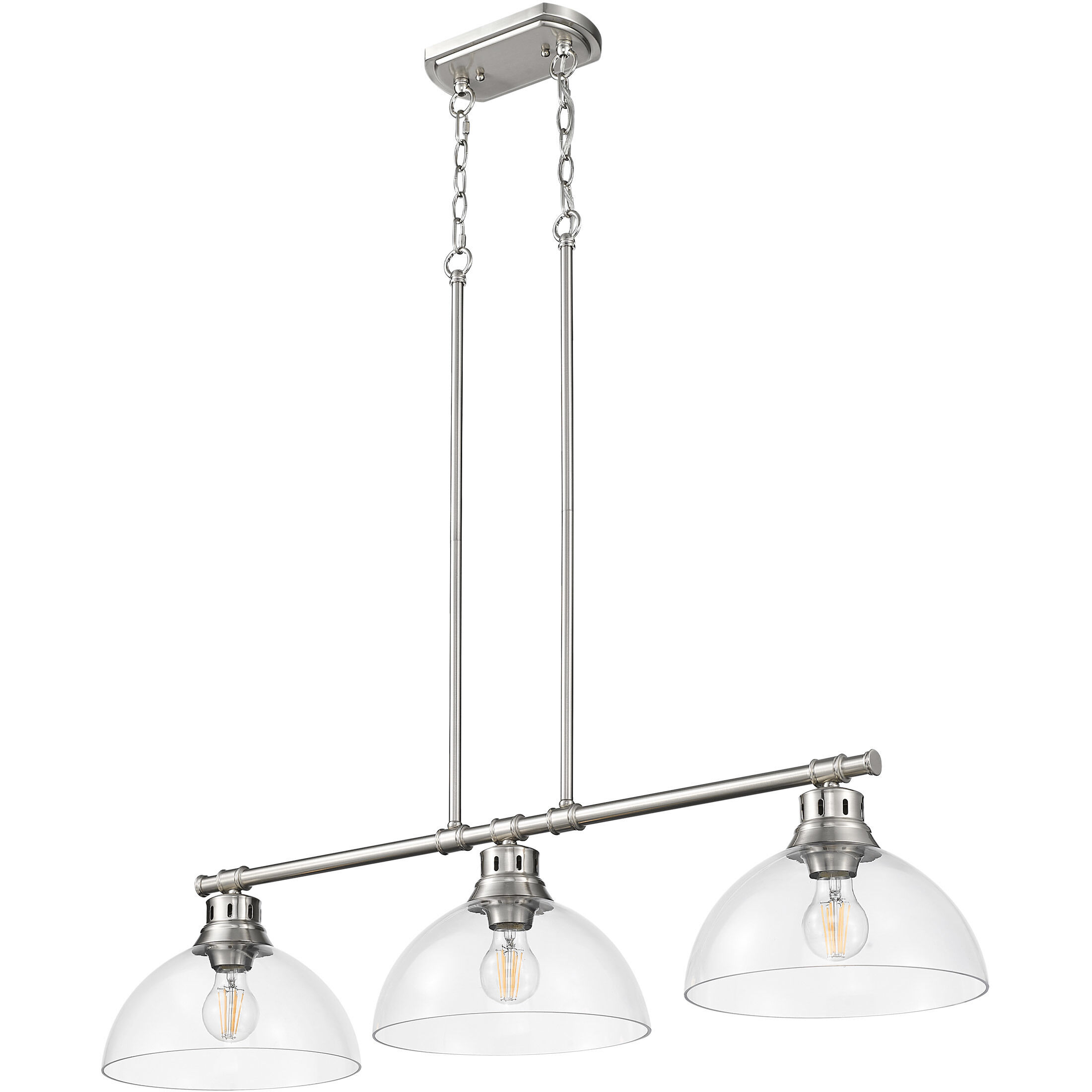 Yep Duncan Island Light Ceiling Light in Pewter, Clear Glass