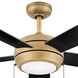 Croft 52 inch Heritage Brass with Matte Black, Matte White Blades Fan, Regency Series