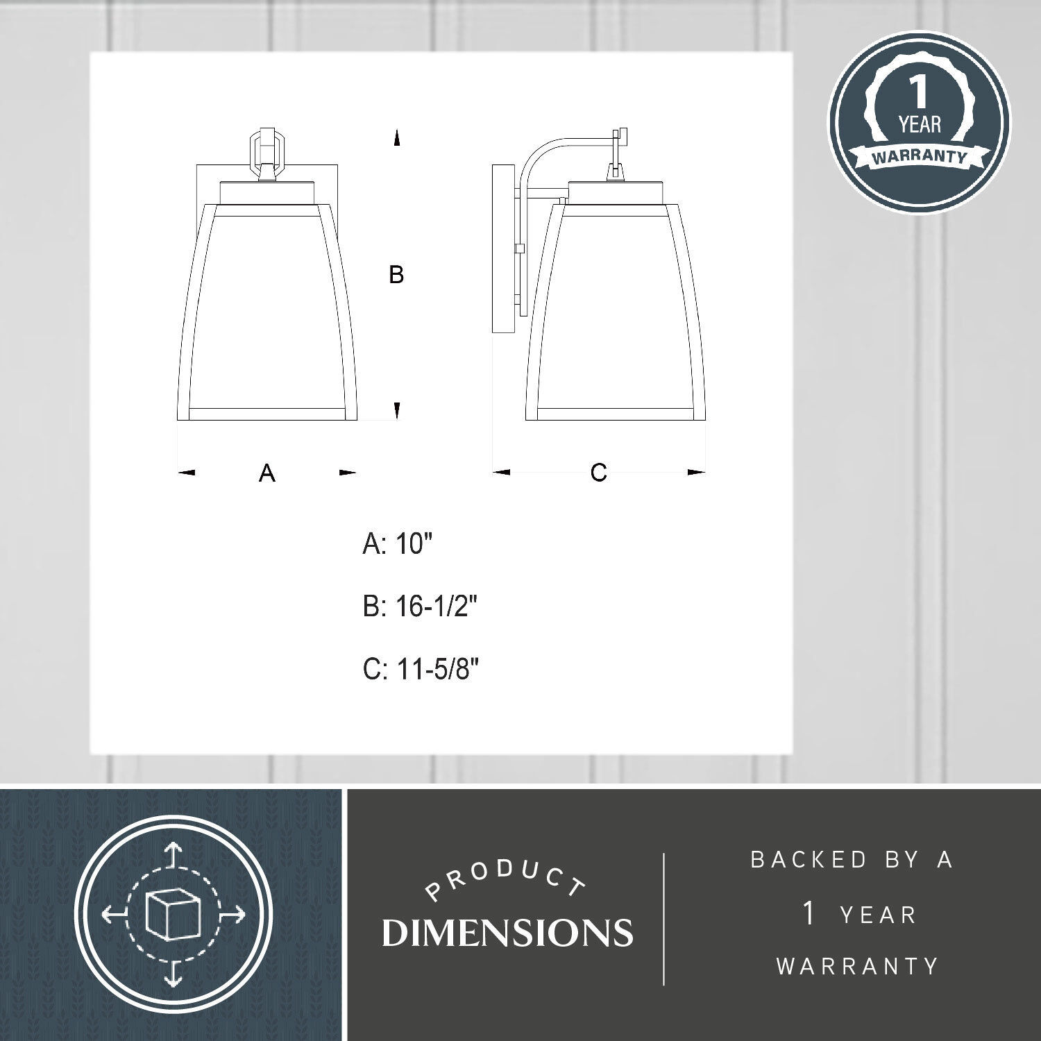 Granville LED 16.5 inch Oil Burnished Bronze Outdoor Wall