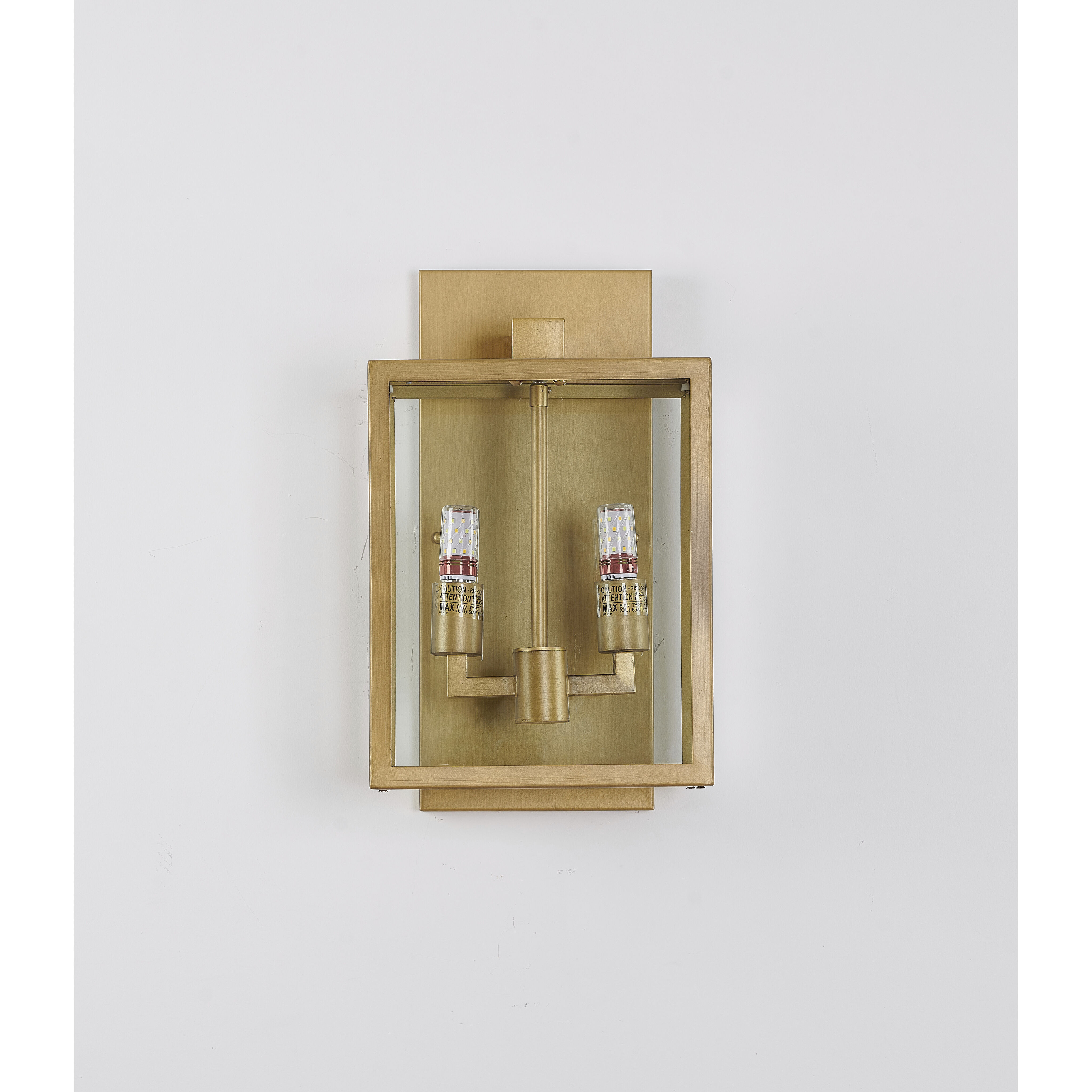 Canada 2 Light 16.5 inch Brass Outdoor Wall Sconce