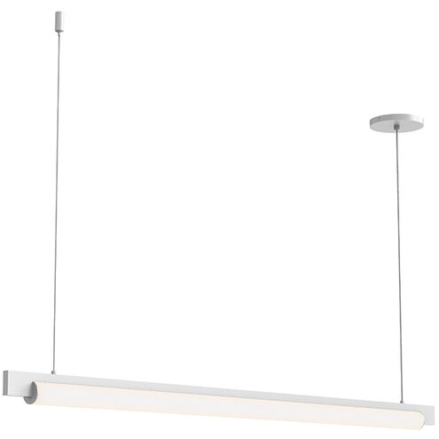 Keel LED 44 inch Satin White Pendant Ceiling Light in 3000K