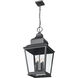 Raphael 4 Light 14 inch Sand Black Outdoor Chain Mount Ceiling Fixture in Soft Sand Black