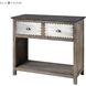 Mississippi Queen 38 X 16 inch Graywash with Dark Gray and Antique German Silver Console Table