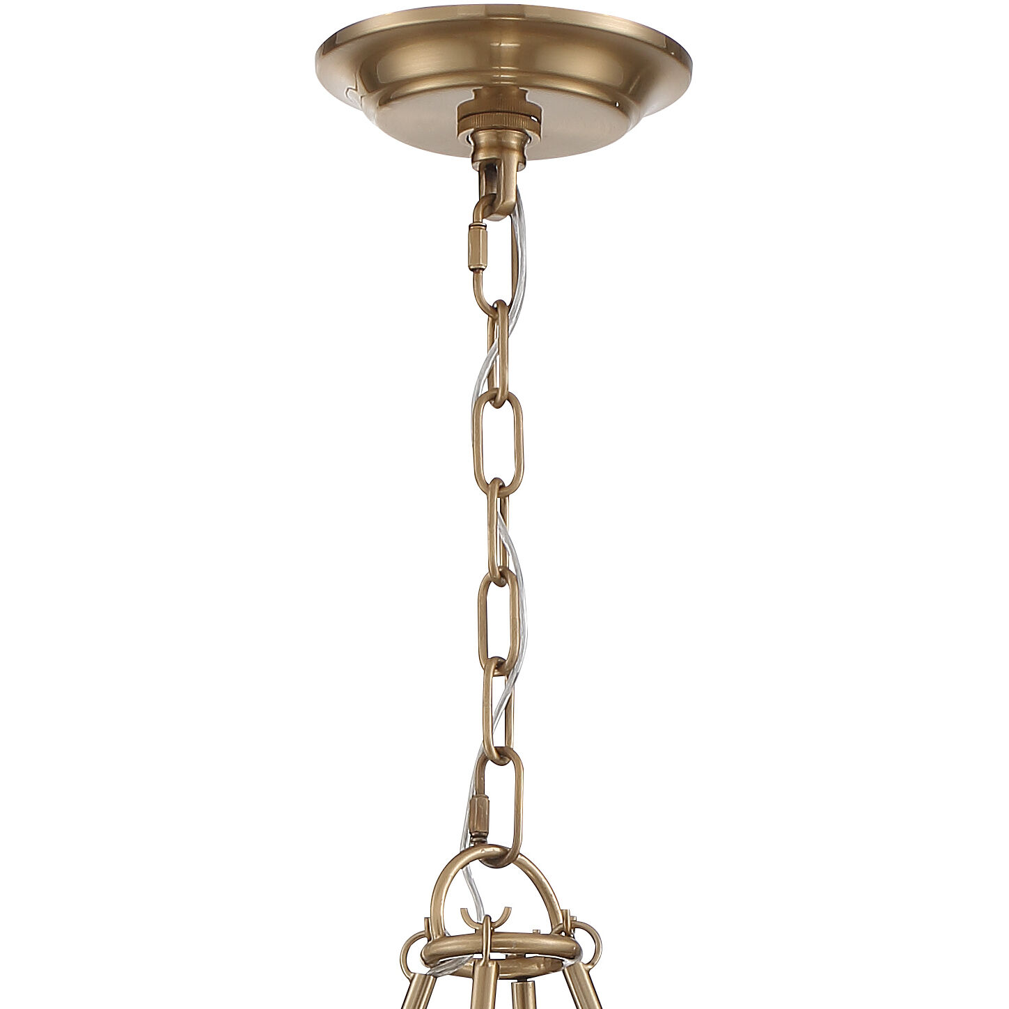 Bailey 8 Light 28 inch Aged Brass Chandelier Ceiling Light