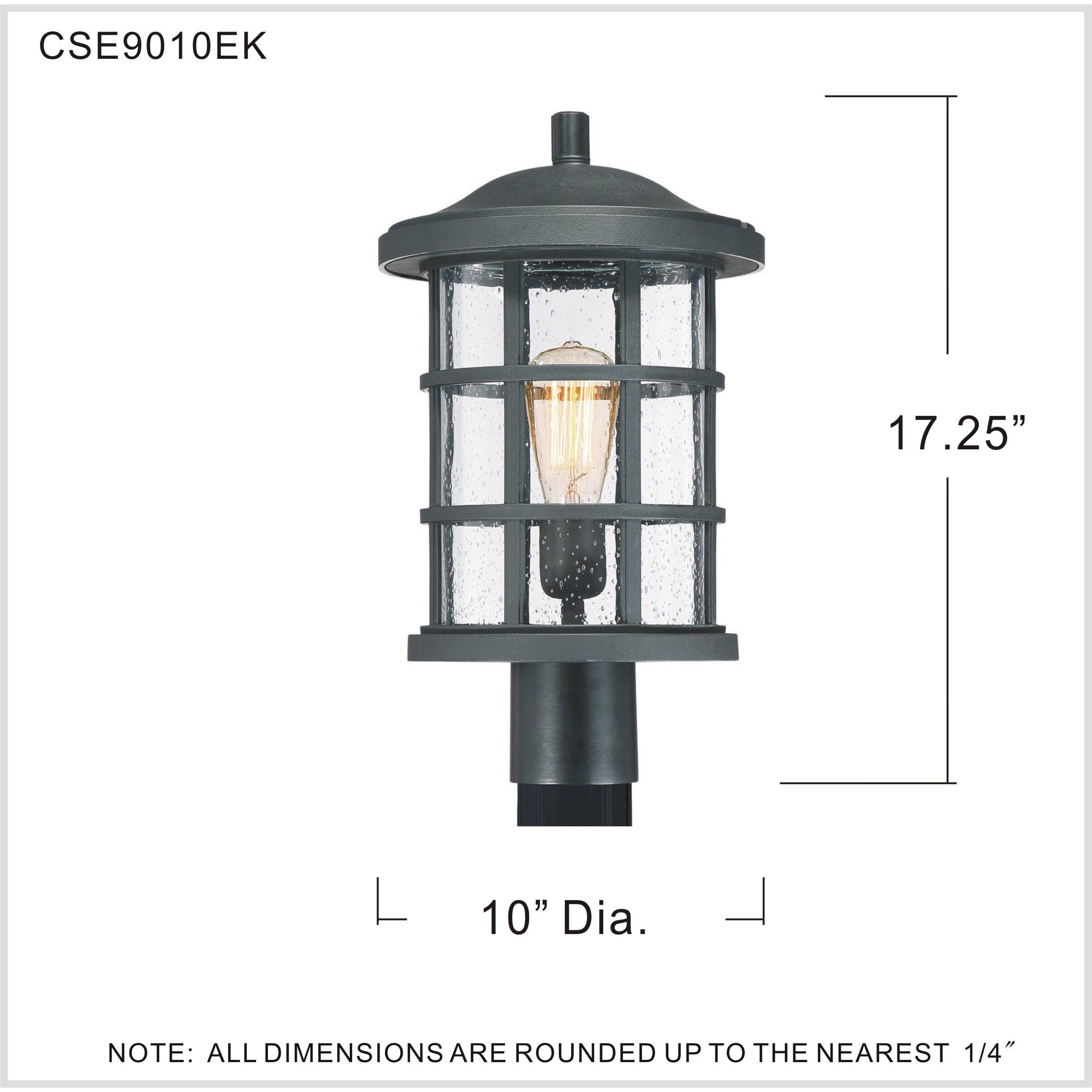 Quoizel CSE9010EK Crusade 1 Light 17 inch Earth Black Outdoor Post Lantern Quoizel CSE9010EK Crusade 1 Light 17 inch Earth Black Outdoor Post Lantern