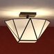 Burnett 2 Light 14 inch Matte Black Semi-Flush Mount Ceiling Light