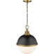 Peyton 2 Light 14.75 inch Matte Black and Factory Bronze Pendant Ceiling Light