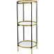 Hannes 39.4 X 16.1 X 16.1 inch Black/Gold Shelf