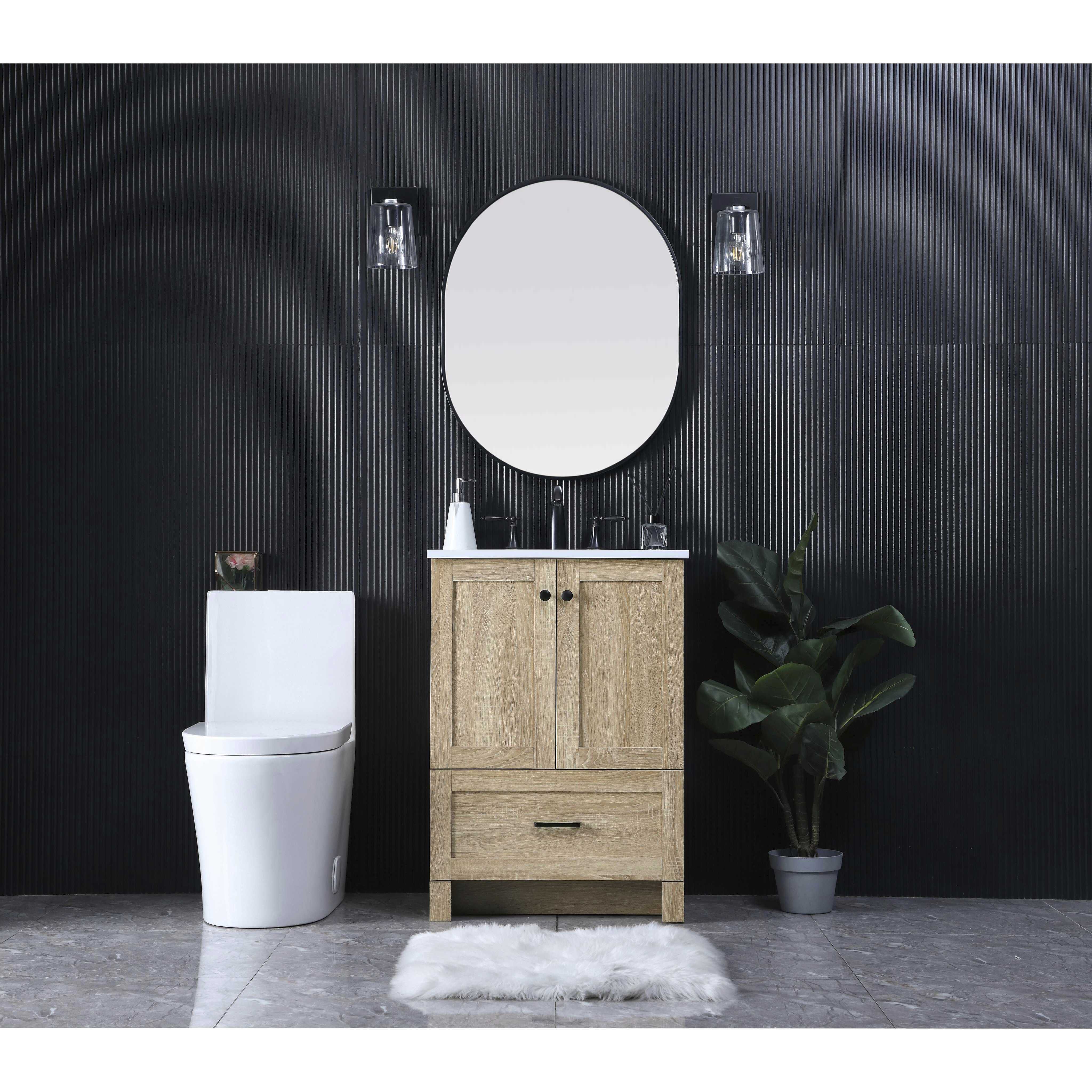 Soma 24 X 34 inch Mango Wood Bathroom Vanity Cabinet