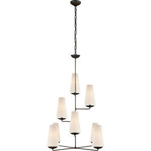 AERIN Fontaine 8 Light 34.25 inch Aged Iron Vertical Chandelier Ceiling Light
