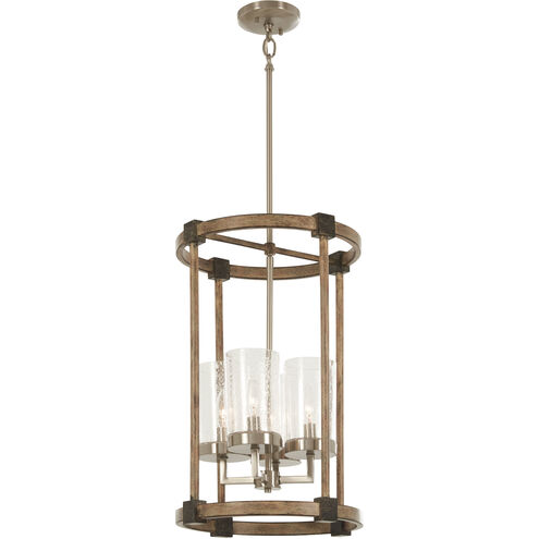 Bridlewood 4 Light 15 inch Stone Grey/Brushed Nickel Foyer Light Ceiling Light