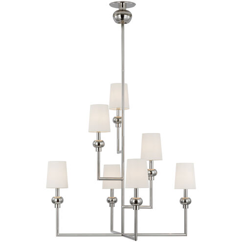 Paloma Contreras Comtesse LED 38.5 inch Polished Nickel Offset Chandelier Ceiling Light, XL