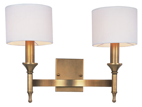 Fairmont 2 Light 18 inch Natural Aged Brass Wall Sconce Wall Light, Maxim SHADE ONLY ITEM 22379OMNAB shade only