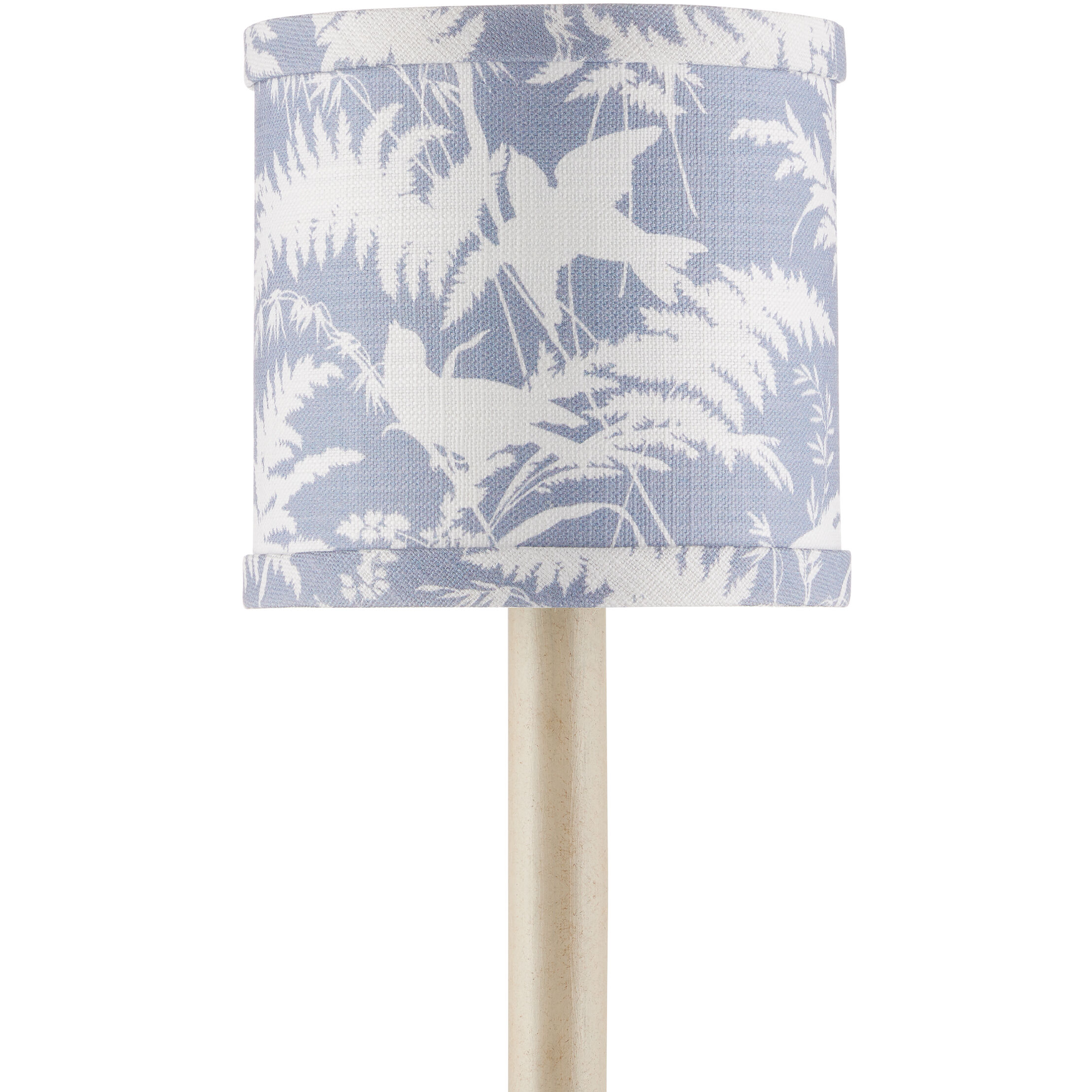 Aviary Dusty Blue/Ivory Drum Chandelier Shade