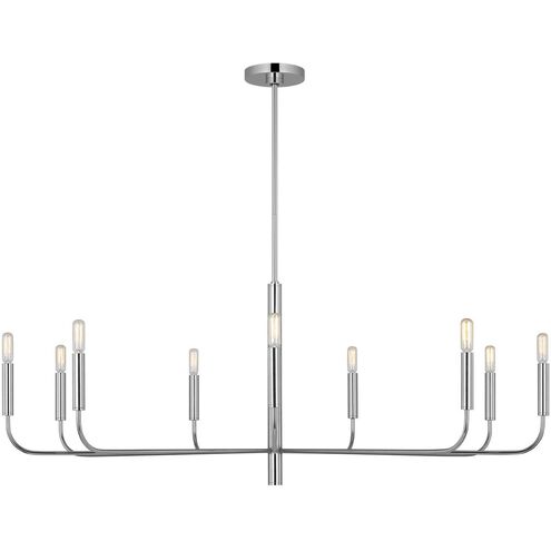 ED Ellen DeGeneres Brianna 9 Light 48 inch Polished Nickel Chandelier Ceiling Light
