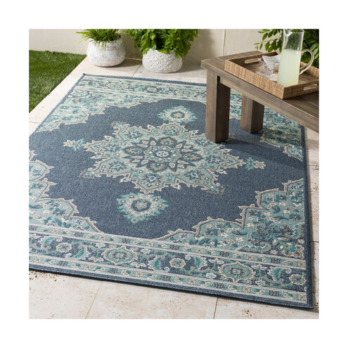 Silvester 106 X 71 inch Navy Outdoor Rug, Rectangle