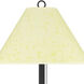 Candlestick 57 inch 100 watt Black and Rust Floor Lamp Portable Light