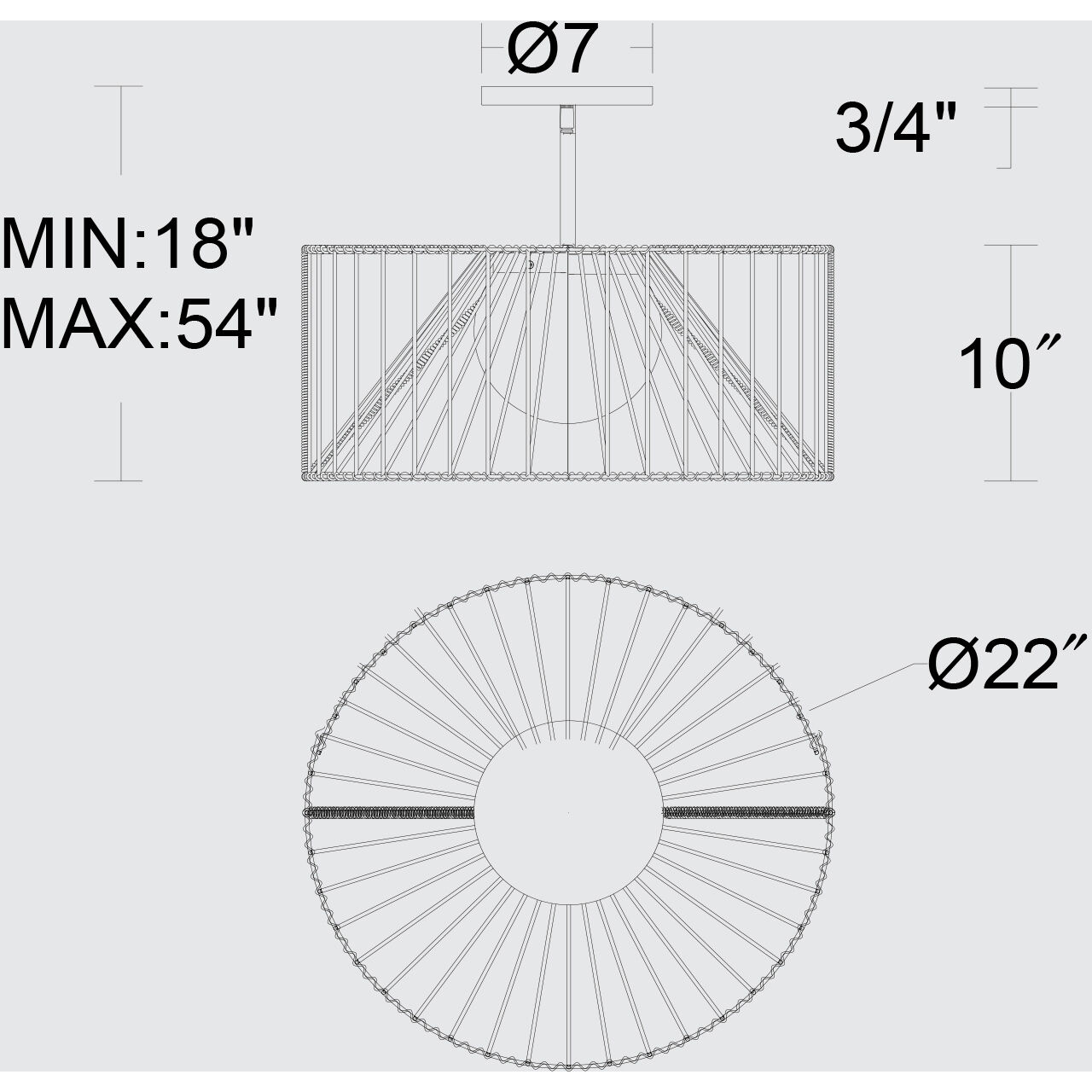 Key West LED 22 inch Sand Black Outdoor Pendant