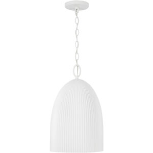 Mallory 1 Light 11 inch Ceramic White Pendant Ceiling Light
