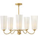 Honey 5 Light 28 inch Distressed Brass Chandelier Ceiling Light