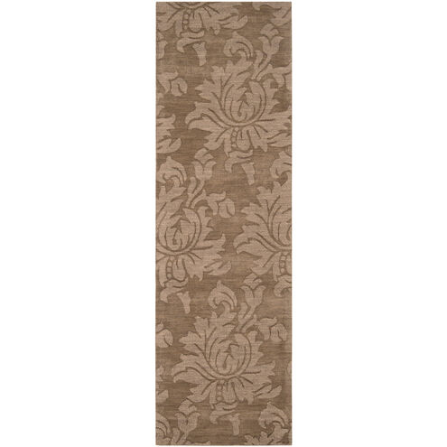 Mystique 96 X 30 inch Brown Runner, Wool