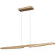 Dakota Linear Pendant Ceiling Light in Beech Wood