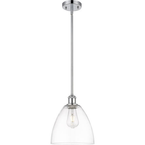 Ballston Dome LED 9 inch Polished Chrome Mini Pendant Ceiling Light in Clear Glass