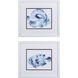 Blue Ocean Fish Blue and Teal and Turquoise Framed Art, Propac