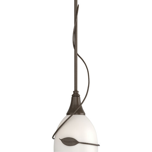 Twining Leaf 1 Light 5.91 inch Bronze Mini Pendant Ceiling Light