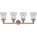Bellmont 4 Light 33.5 inch Antique Copper Bath Vanity Light Wall Light in Seedy