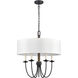 Neville 5 Light 23 inch Charcoal Black Chandelier Ceiling Light